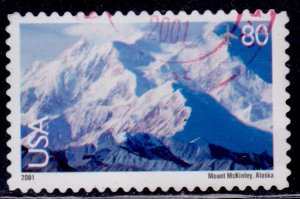 United States, 2001,  Airmail, Mount McKinley, Alaska, 80c, #C137, used**