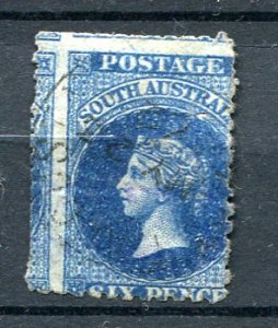 Australia  1855 6p Signed  Sc 12 Used misperf 8844