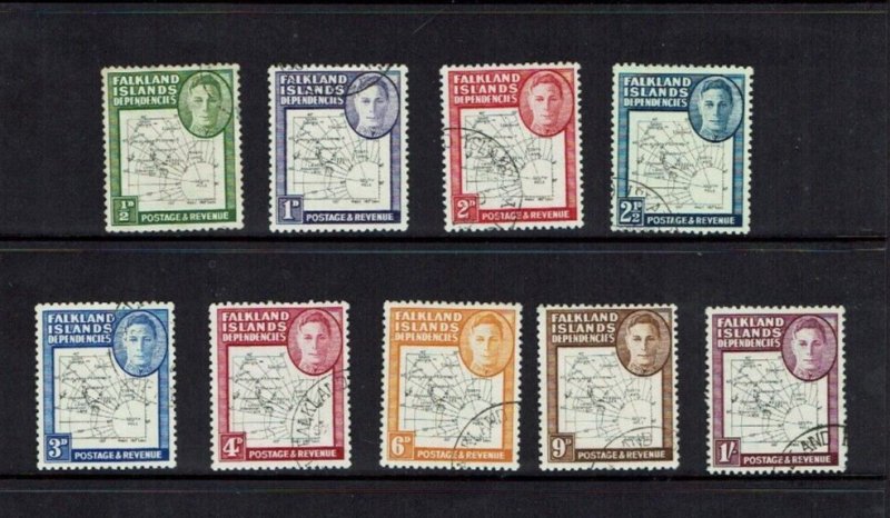 Falkland Island Dependencies: 1946, Thin Map set, Fine Used