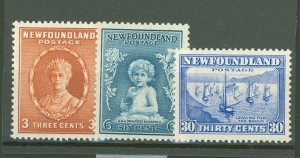 Newfoundland #187/192/198 Unused Multiple