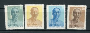 North Vietnam 54 - 57 Ho Chi Minh Stamp Set MNH 1957