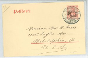 Germany/Turkey 32 1910, On postal card, Pencil markings front and back