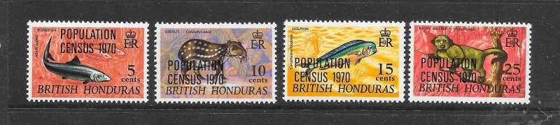 FISH - BRITISH HONDURAS #251-4 MNH