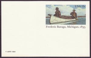 UX103 Frederic Baraga mint postal card