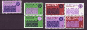 J24231 JLstamps 1971 australia set mlh #508a-g christmas