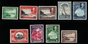 BERMUDA SG98/106 1936 DEFINITIVE SET MTD MINT