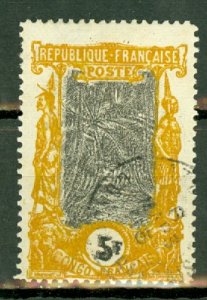 AV: French Congo 49a (ochre and gray) double impression of center and value C...