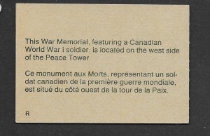 Canada BK92a: 1c (938), 6c (942), 36c (948), War Memorial cover, Parliament, VF