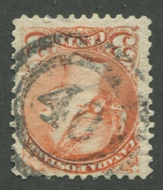 CANADA #37 USED SMALL QUEEN 2-RING NUMERAL CANCEL 40