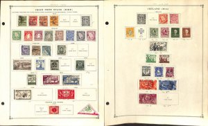 Ireland Stamp Collection on 18 Scott International Pages, 1922-1970 (BC)