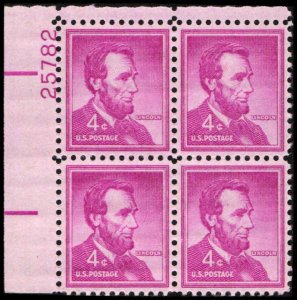 US #1036a LINCOLN MNH UL PLATE BLOCK #25782
