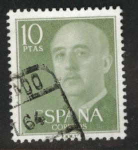 SPAIN Scott 835 Used from 1954-56 Franco FNMT imprint set