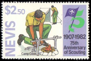 Nevis #156-158, Complete Set(3), 1982, Scouts, Never Hinged