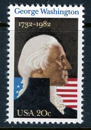 U. S.#1952 Washington 20c Single, MNH.