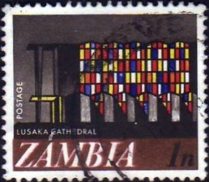 Zambia 1968 Sc#39,  SG#129 1n Lusaka Cathedral USED.