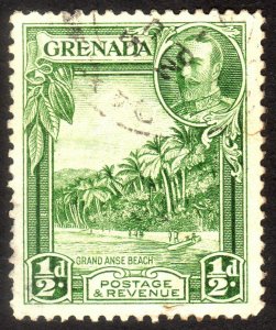 1934, Grenada 1/2p, Used, Sc 114