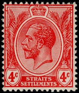 MALAYSIA - Straits Settlements SG198, 4c rose scarlet LH MINT.