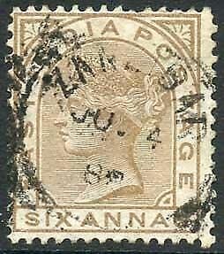 Zanzibar SGZ60 6a Pale Brown Z5 Squared Circle dated 4th June 1888 