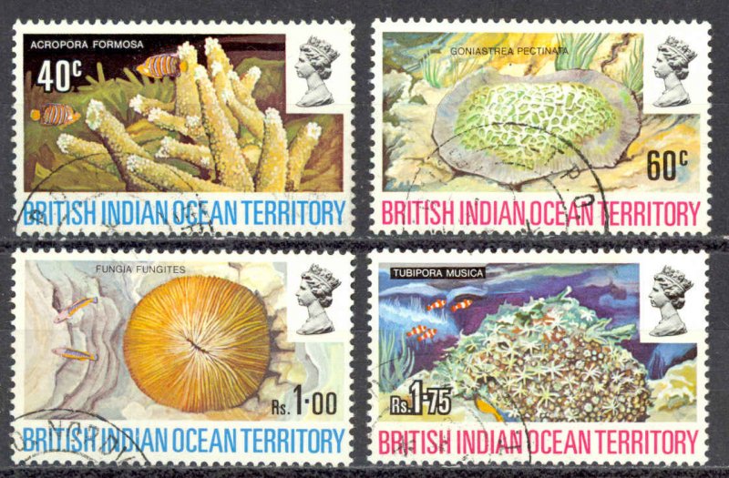 British Indian Ocean Territory Sc# 44-47 Used 1972 Corals