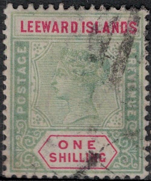 Leeward Islands 1890 SC 7 Used CV $63