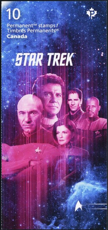 Star Trek: Year 2 Booklet of Ten Stamps Representing Each Generation 