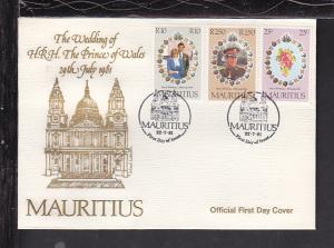 Mauritius Royal Wedding 1981 U/A FDC BIN
