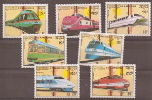 KAMPUCHEA SG960/6 1998 TRAMS/TRAINS  MNH 