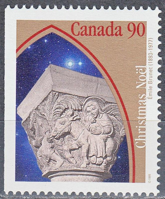 #1587as MNH Canada Christmas 1995 Flight Egypt, Bklt Single