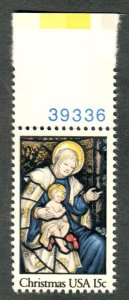 1842 Christmas MNH single with plate number  PNS