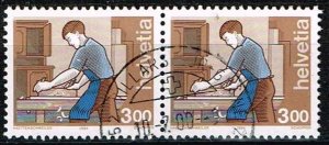 Switzerland 1994, Sc.#844 used. Professions: Carpenter