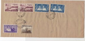 South Africa 1956 Nigel Cancel Multiple Subjects Lots of Stamps Cover Ref 29309