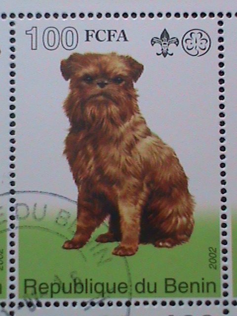 BENIN-STAMP-2002 FAMOUS DOGS CTO- MNH STAMP SHEET RARE