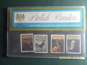 GB 1973 BRITISH PAINTERS PRESENTATION PACK No.52 SG 931 934 MINT STAMP SET. #52