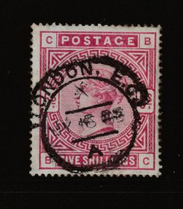 Great Britain an 1883 used QV 5/-