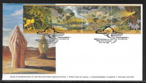 United Nations NY 636a Environment Climate WFUNA Cachet FDC First Day Cover