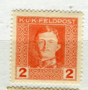 AUSTRIA; 1917-18 early Karl I , KuK Feldpost issue Mint hinged 2h. value