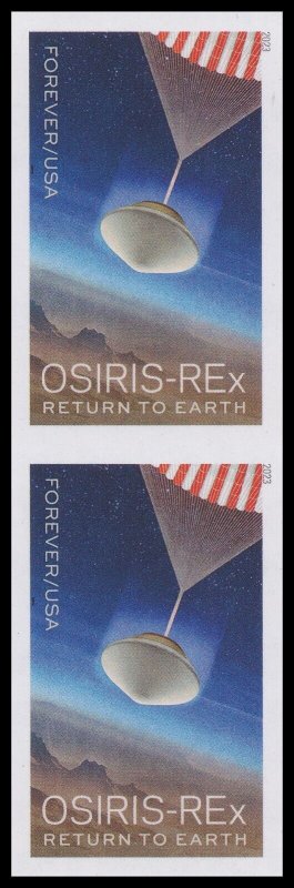 US 5820a OSIRIS-REx imperf NDC vert pair (2 stamps) MNH 2023