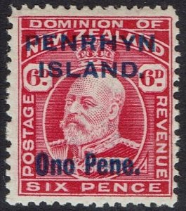 PENRHYN ISLAND 1914 KEVII ONO PENE ON 6D