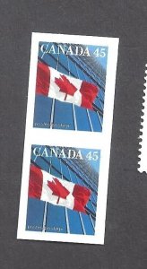 Canada # 1362ii 45c CANADIAN FLAG IMPERFORATE PAIR BS28682