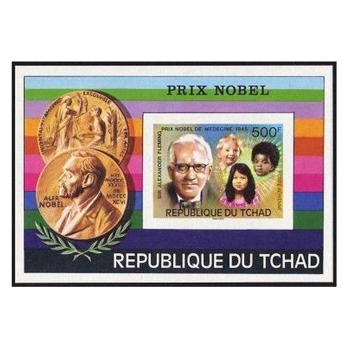 Chad C199 imperf thick paper,MNH.Michel 768 Bl.67B. Sir Alexander Fleming,1976.