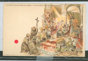 Hungary  hungarian coronation, postal card with printed stamp on reverse