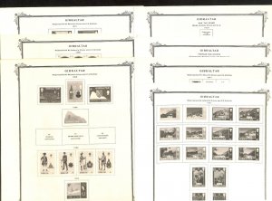 Gibralter Stamp Collection on 22 Scott Specialty Pages, 1886-1971 (BI)