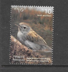 BIRDS - NEPAL #873e GRASS BABBLER MNH