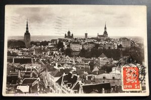 1931 Tallinn Estonia Real Picture Postcard Cover To Detroit USa Domberg View