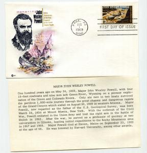 1374 John Wesley Powell, Cover Craft Cachets, CCC, FDC