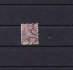 NORWAY 1877 25 ORE MAUVE   USED STAMP CAT £18 R3852