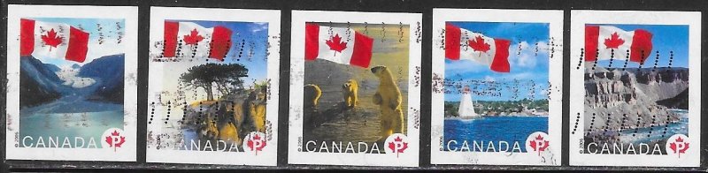 Canada 2188-2191 Used - Canadian Flag Over...