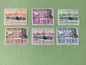 Liberia 1957 1st flight Robertsfield to New York mint never hinged stamps A4502