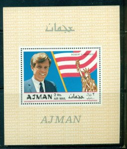 Ajman BL#122A (1969 Edward Kennedy sheet) CV €5,50