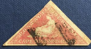 CAPE OF GOOD HOPE 1d Imperf Triangle Fine Used with Margins C5128